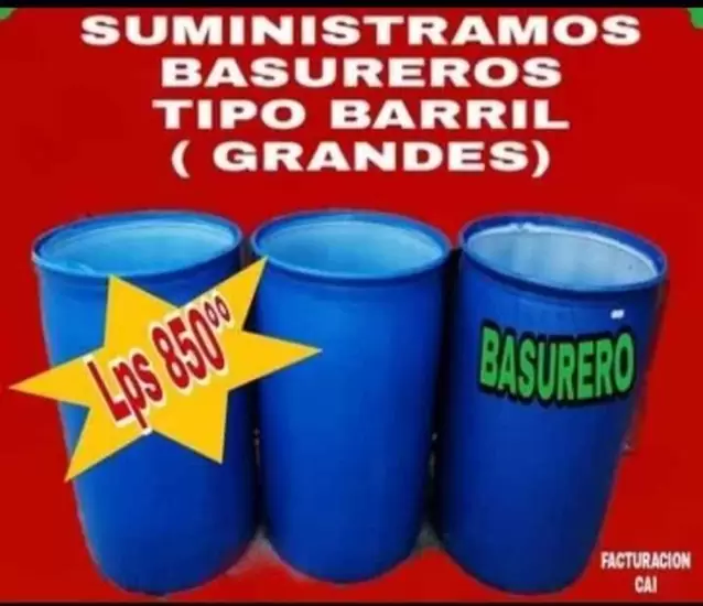 Venta de BASURERO TIPO BARRIL PLÁSTICO
